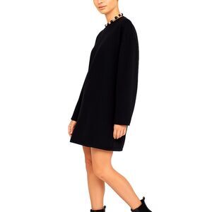 Zara Black Fleece Oversized Sweatshirt Dress Casual Minimalist Capsule Closet S